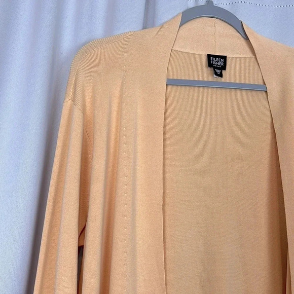 Eileen Fisher Women’s Open Front Long Sleeve Silk Blend Cardigan Size 1X - Picture 4 of 6